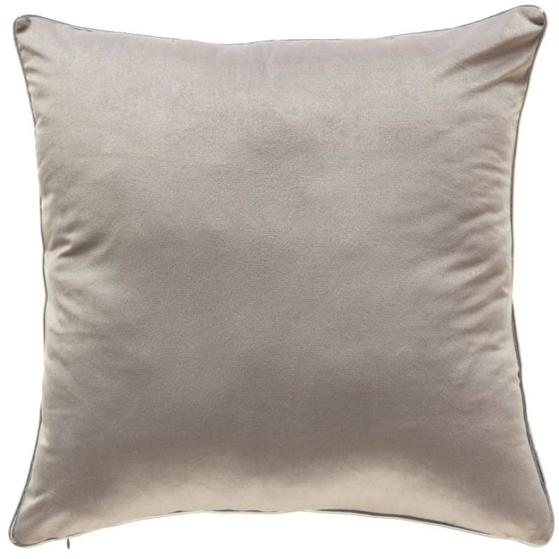 Noah Velvet Square Pillow Cover & Insert, Beige