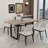 Space-saving Dining Table Sets With Mdf & Pu Chairs, Modern Style For Kitchen