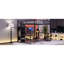 Lit mezzanine en métal avec garde-robe et lumière DEL, lit mezzanine avec bureau en forme de L et port USB