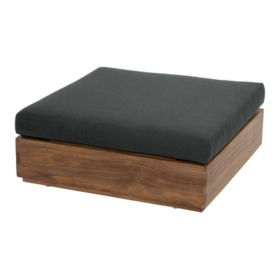 Pacific Outdoor Teak Standard Ottoman with Sunbrella Cushion