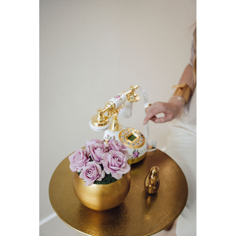 Cillian Realtouch Rose Arrangement, Purple