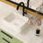 Modern 16"X12" Ceramic Vessel Sink - White, Stain , Above Countertop Mounting White Bathroom Counter-1942853519