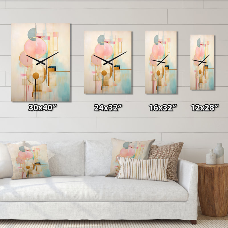 Horloge murale Pastel Grace, H 32 po x l 24 po x P 1 po