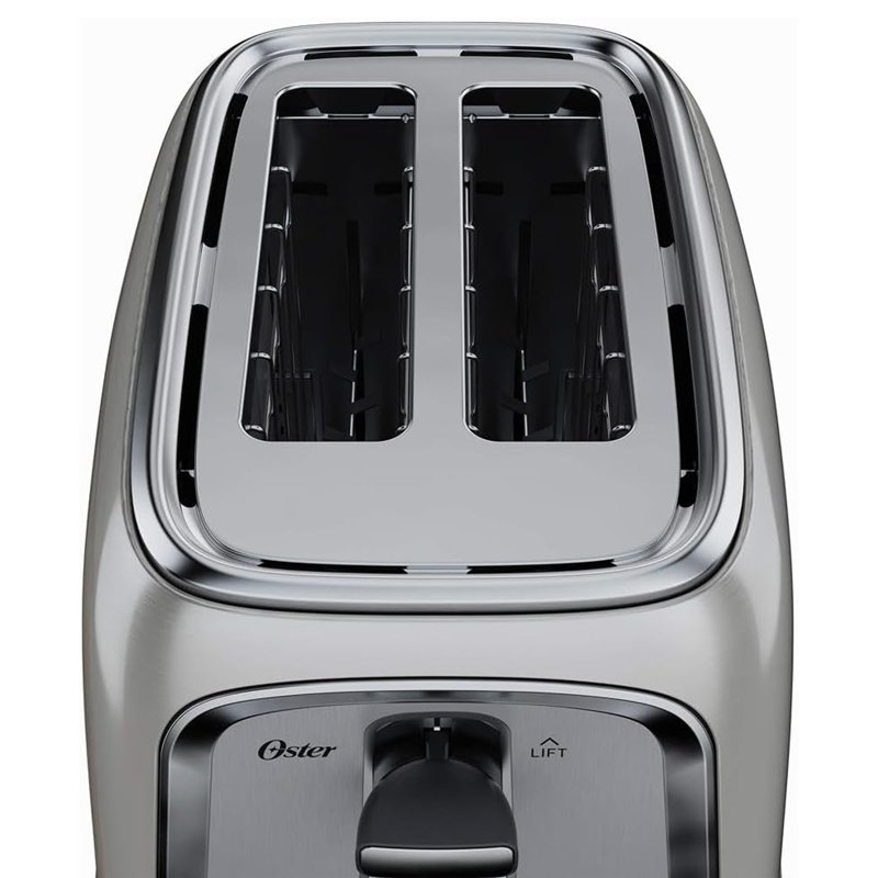 Oster 2-Slice Extra Wide Slot Stainless Steel Toaster with Advanced Toast Technology in Silver