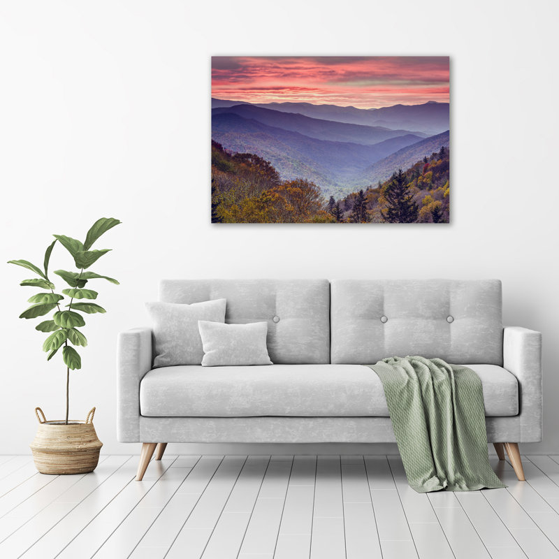 Sunset Mountains - Wrapped Canvas Print