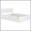 Structure de lit avec lit gigogne et 2 tiroirs, finition blanche ultrabrillante pour l'élégance et le rangement-277966127