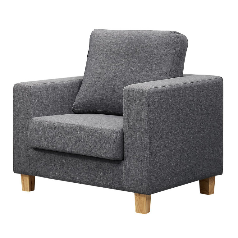 Arnold Upholstered Armchair, Linen Grey