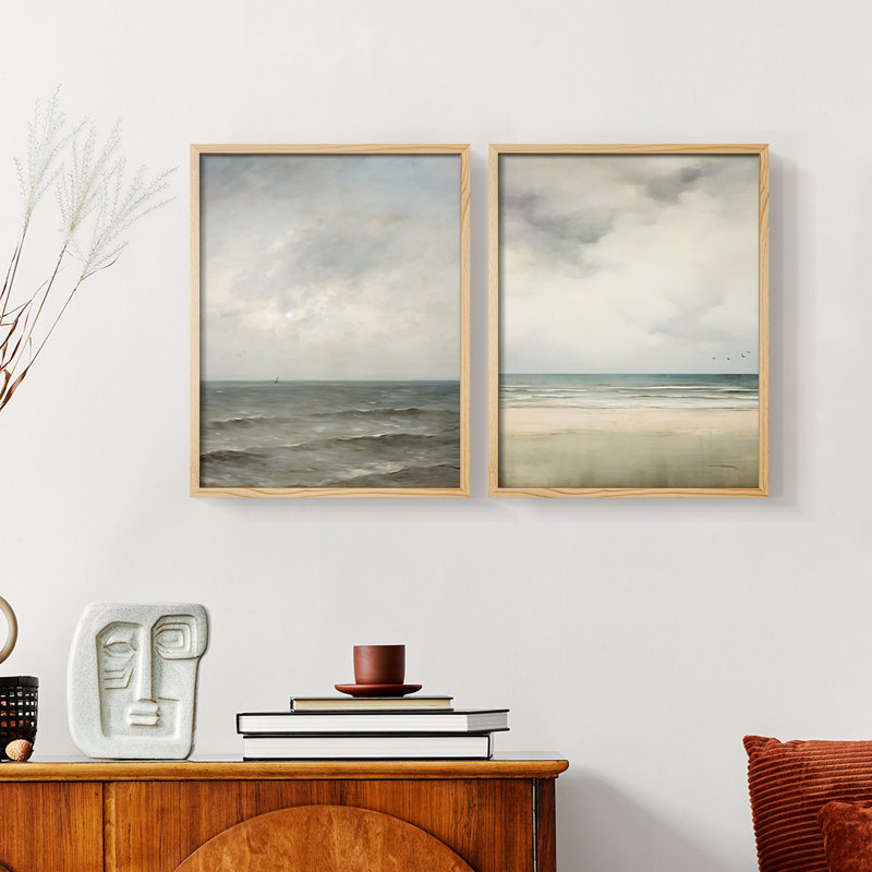 «Vintage NAUTICAL V», 2 pièces, Naturel, H 10 po x l 16 po