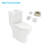 One Piece Toilet Dual Flush 1.6/1.1 Gallons GPF Elongated Chair Height Floor Mounted Toilet (Seat Included)
