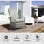 Fauteuil inclinable d'extérieur en rotin avec coussins moelleux Outsunny