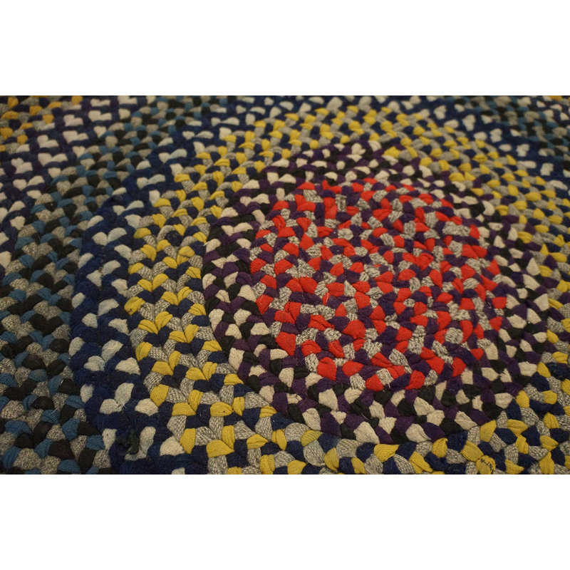 Antique Braided American Allover Knotted Rug