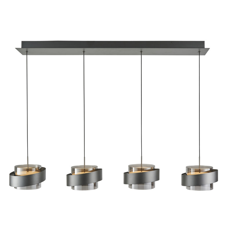 Luminaire suspendu linéaire Axis Island - Graphite