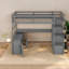 Lit mezzanine avec tiroirs et bureau