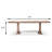 90" W Transitional Dining Table, Distressed Natural