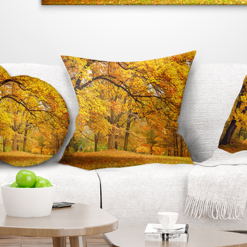 Coussin photographie d'automne, 16 po x 1 po, Coussin décoratif