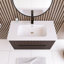 36 po Meuble-lavabo mural avec plateau en céramique blanche assemblé-621055908