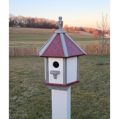 Poly Gazebo Birdhouse, Weather-Resistant, 1 Nesting Compartment