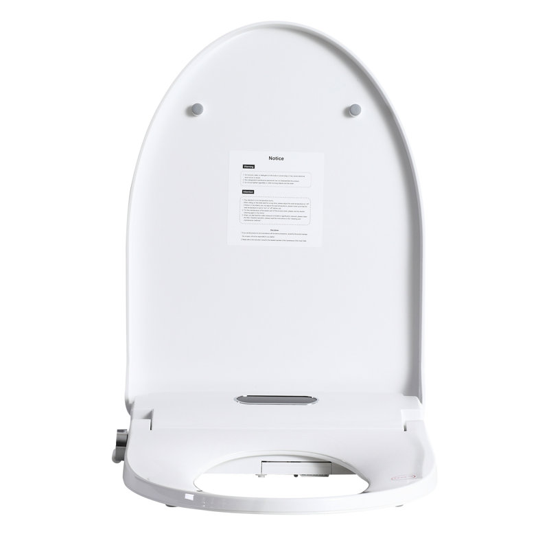 Heated Bidet Toilet Seat With Side Knob, Four Heating Levels, And Female Wash Option For Bathroom Use Control, Comfort
