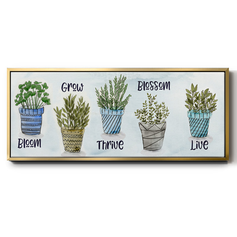 Inspirations en pot - Toile encadrée, H 20 po x l 50 po