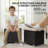 2-Piece Patio Ottomans with Detachable Cushions, Hidden Storage