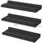 3 tablettes flottantes noires
