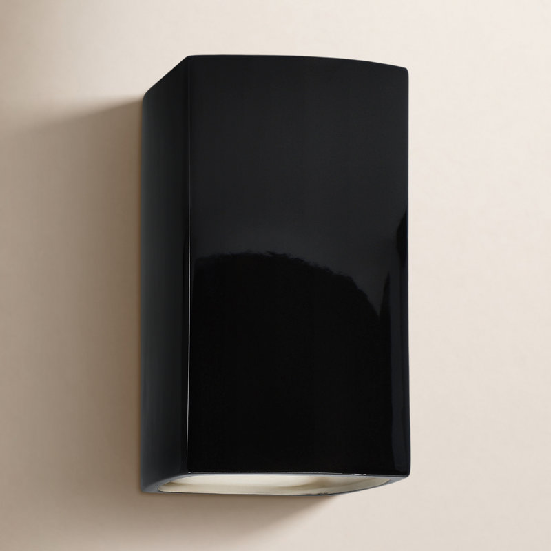 Applique murale d'extérieur en céramique Logan, Lustre noir, Incandescente