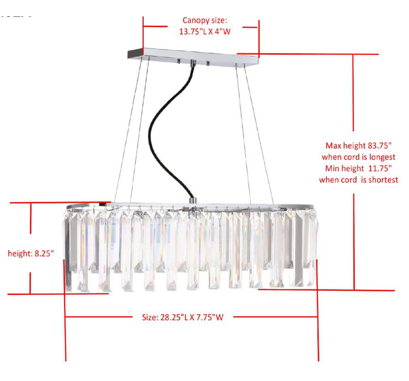 3 - Light Drum Chandelier