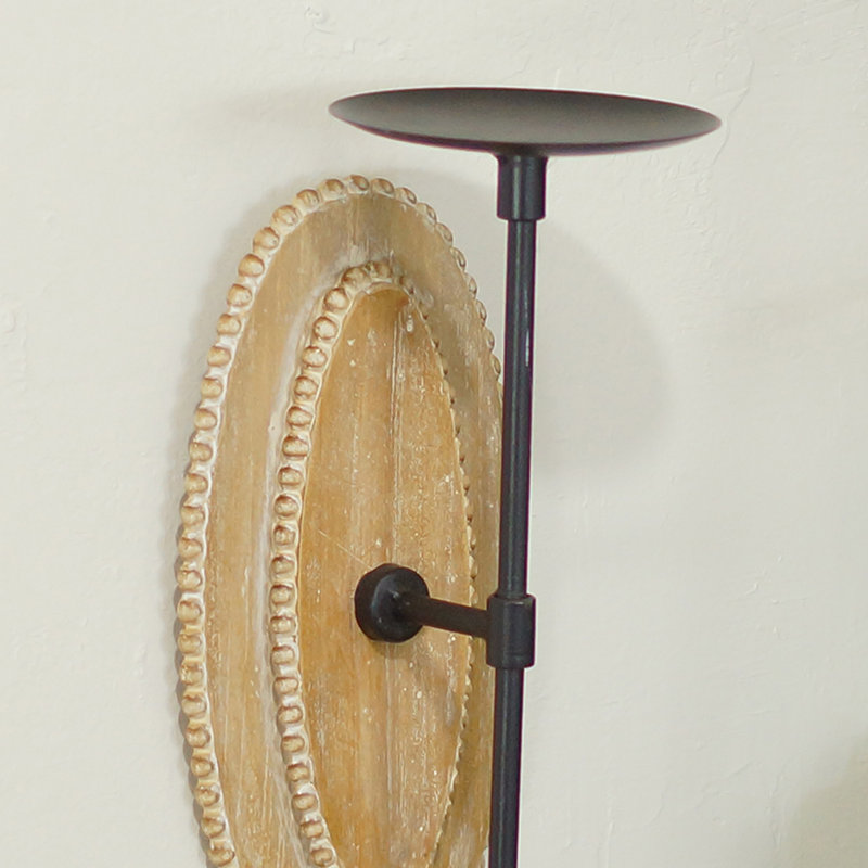 Applique murale ovale en bois 11 po