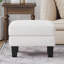 Repose-pieds en tissu beige