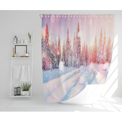 Cotton Polyester Shower Curtain Set