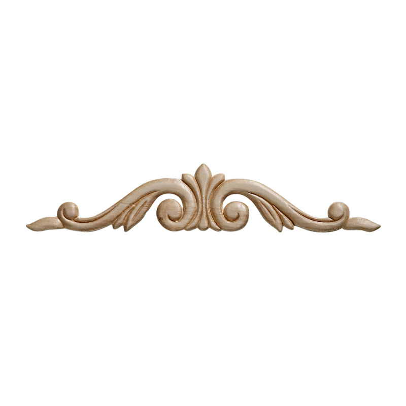 12'' Brown Birch Leaf Unfinished Wood Onlay