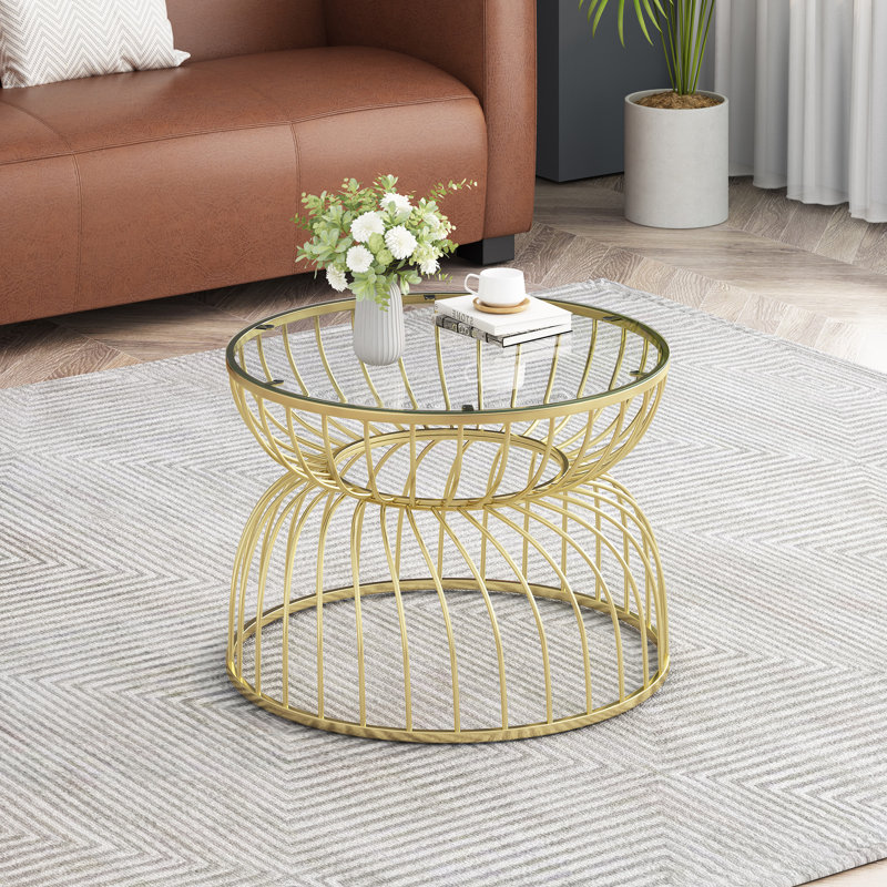 Round Metal Hollow Side Table Set