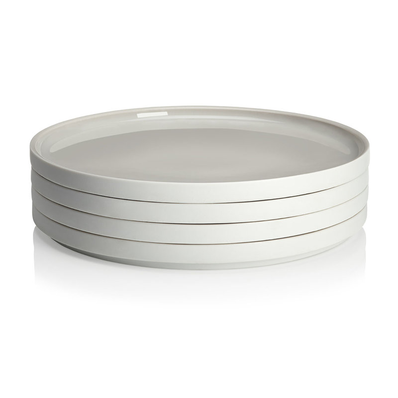 Assiette en porcelaine 9,4488 po L'Econome par Starck, Gris