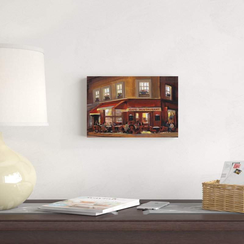 «Bistro II» par Timothy O 'Toole - peinture sur toile tendue, H 8 po x l 12 po x P 1,25 po