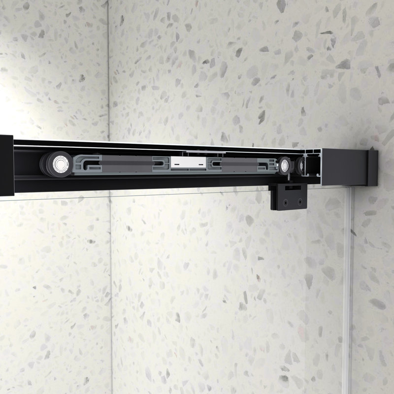 Double Sliding Matte Black Shower Door 6076 Inch - 8mm Tempered Glass, Nano Easy Clean, Adjustable , Film North American Sliding, Cleaning, Defence Membrane