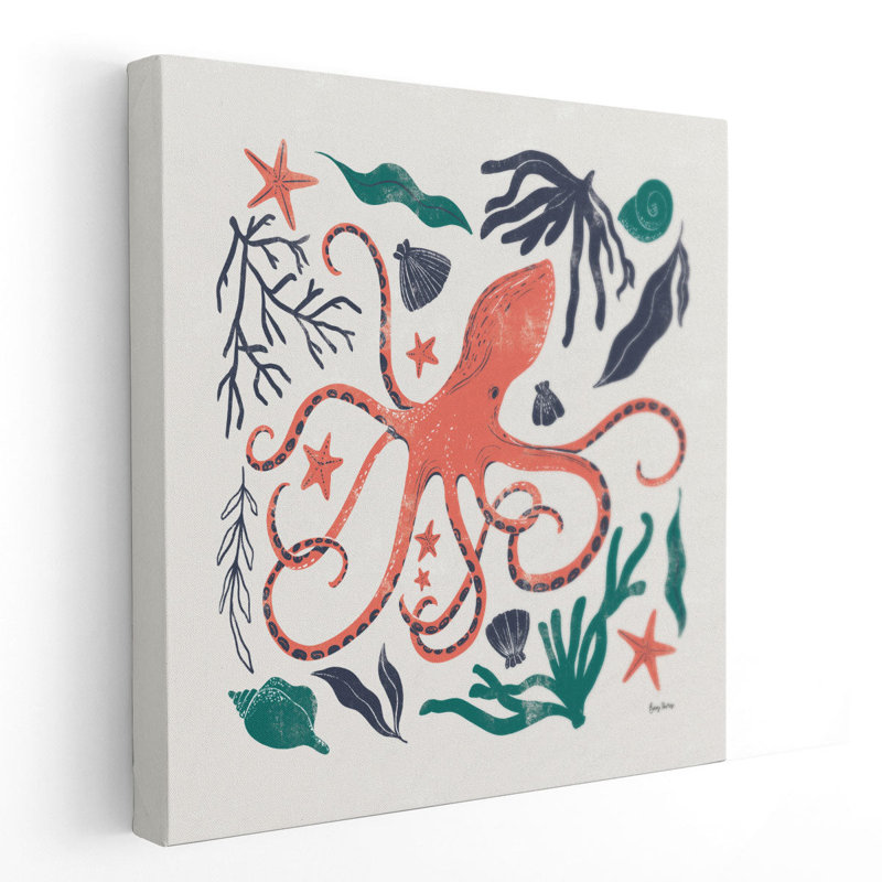 Coastal Reef IV - reproduction d'art sur toile, H 24 po x l 24 po