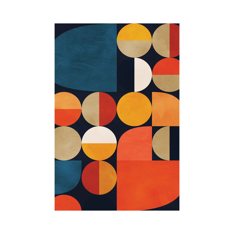 «Mid Century Modern II» par Ana Rut Bré - impression d'art graphique, H 40 po x l 26 po x P 1,5 po, Aucun mat, Toile tendue