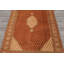 Tapis cachemire orange en laine noué à la main 4 x 6