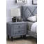 Velours gris magnifique table de chevet 1pc table de chevet 2 tiroirs meubles de chambre à coucher design élégant-1267396302