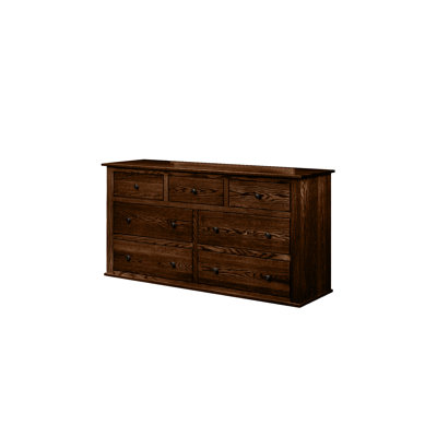 Traditional Oak Solid Wood 7 Drawer Dresser