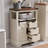 Taeron Oak Freestanding Bathroom Cabinet-802035388