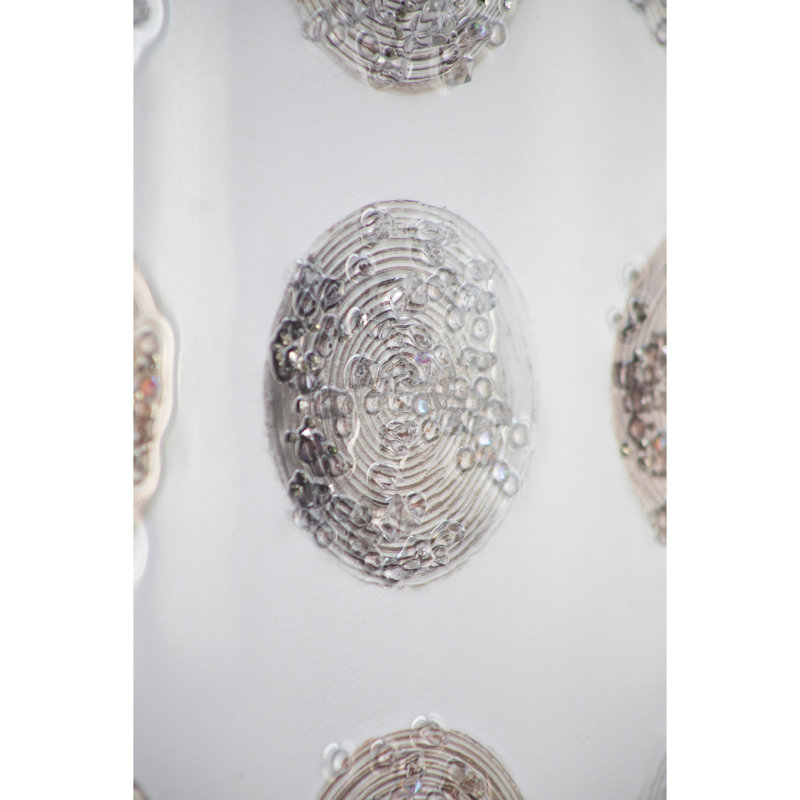 Art mural 19,7 po x 19,7 po avec concept de cristal et de phase, cadre en miroir, ornements en résine, 4,4 lb avec présentation, - inspiré