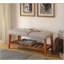 Banc en tissu et finition chêne Charla-1488441034