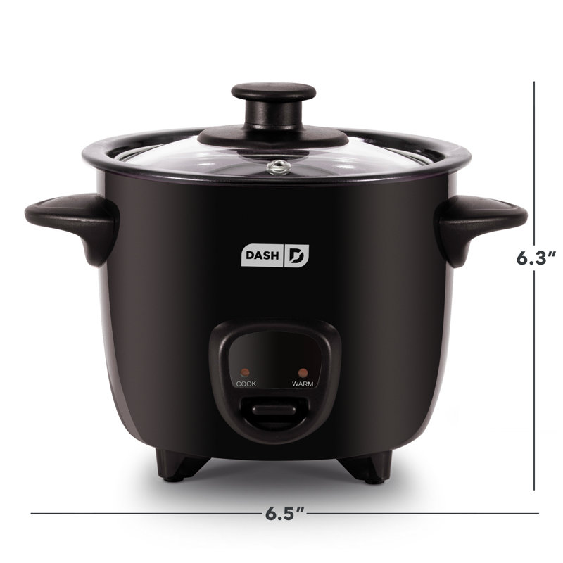 Dash 2 Cup Mini Rice Cooker, Black