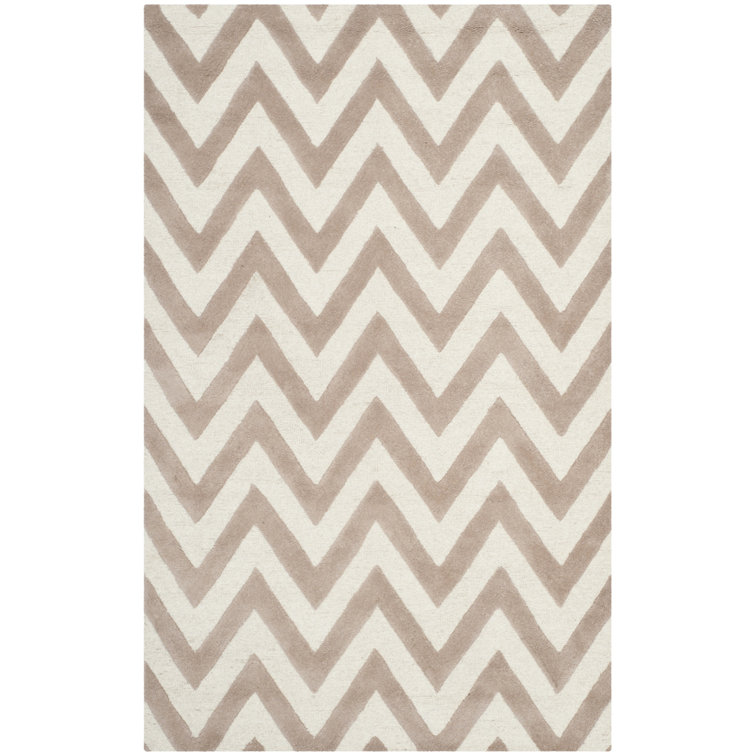 Sanyla Hand Tufted Wool Chevron Rug