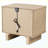 Beige Oak 2-Drawer Nightstand Bedside Table