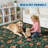 Area Rug for Living Room, Floral Modern Washable Rugs, Non-Slip Low-Pile Soft Floor Carpet for Bedroom, Living Room, Dining Room-517681429-517681436