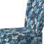 Chaise d'appoint rembourrée blanche et bleue à motif floral III