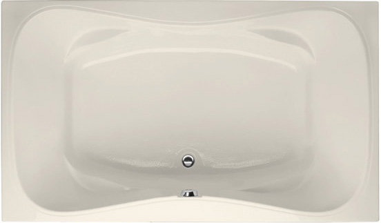 Monterey 60'' x 42'' Soaking Acrylic Bathtub, Biscuit, Matte Black