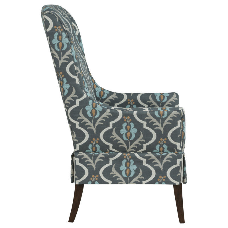 Reed Upholstered Arm Chair, Hazelnut, 9953 Slate Blue
